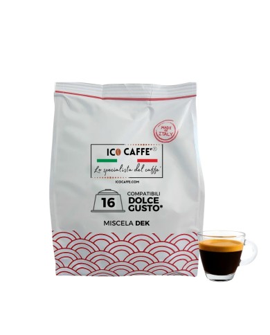 Capsule compatibili dolce gusto - dek - 16 capsule